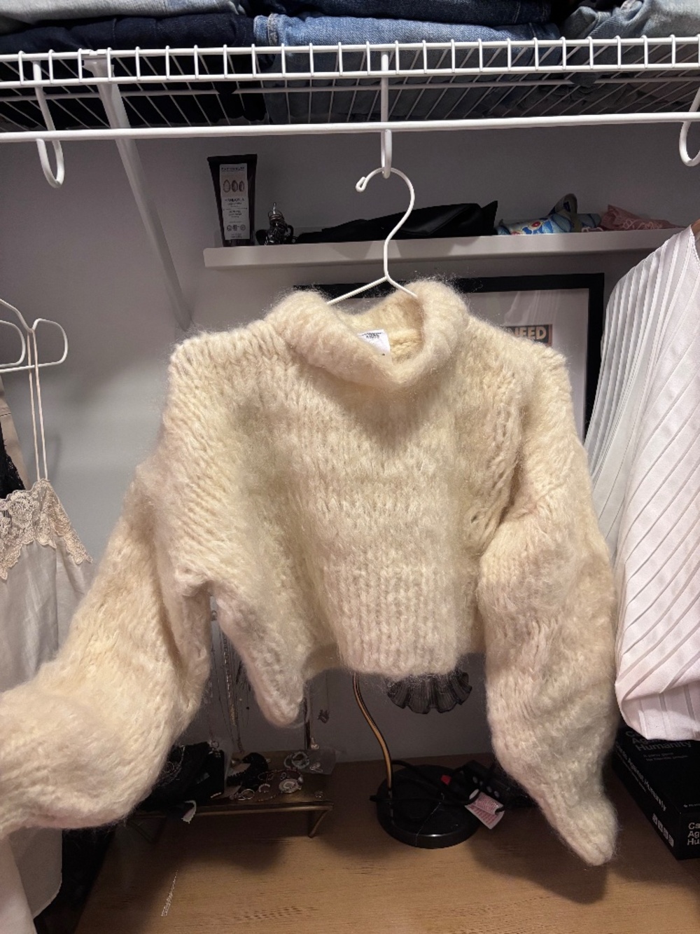 Cream mohair sweater